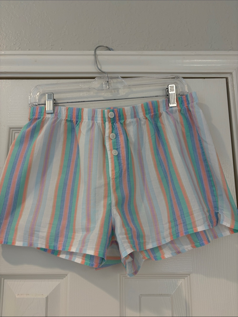 Xhilaration Pastel Multi-Stripe Sleep Shorts